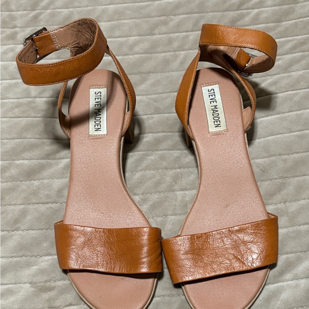 Steve Madden Brown Ankle Strap Sandals